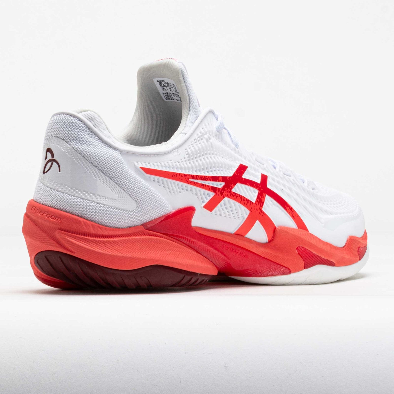 ASICS Court FF 3 Novak Mens White/Electric Red - Image 6
