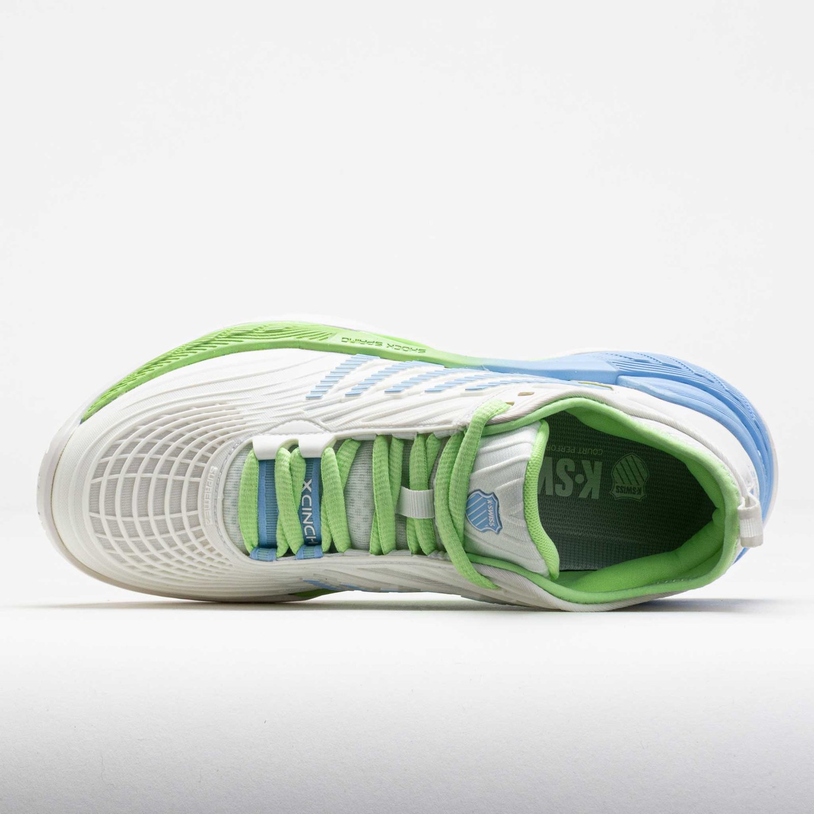 K-Swiss Hypercourt Supreme 2 Womens White/Paradise Green/Dutch Canal - Image 3