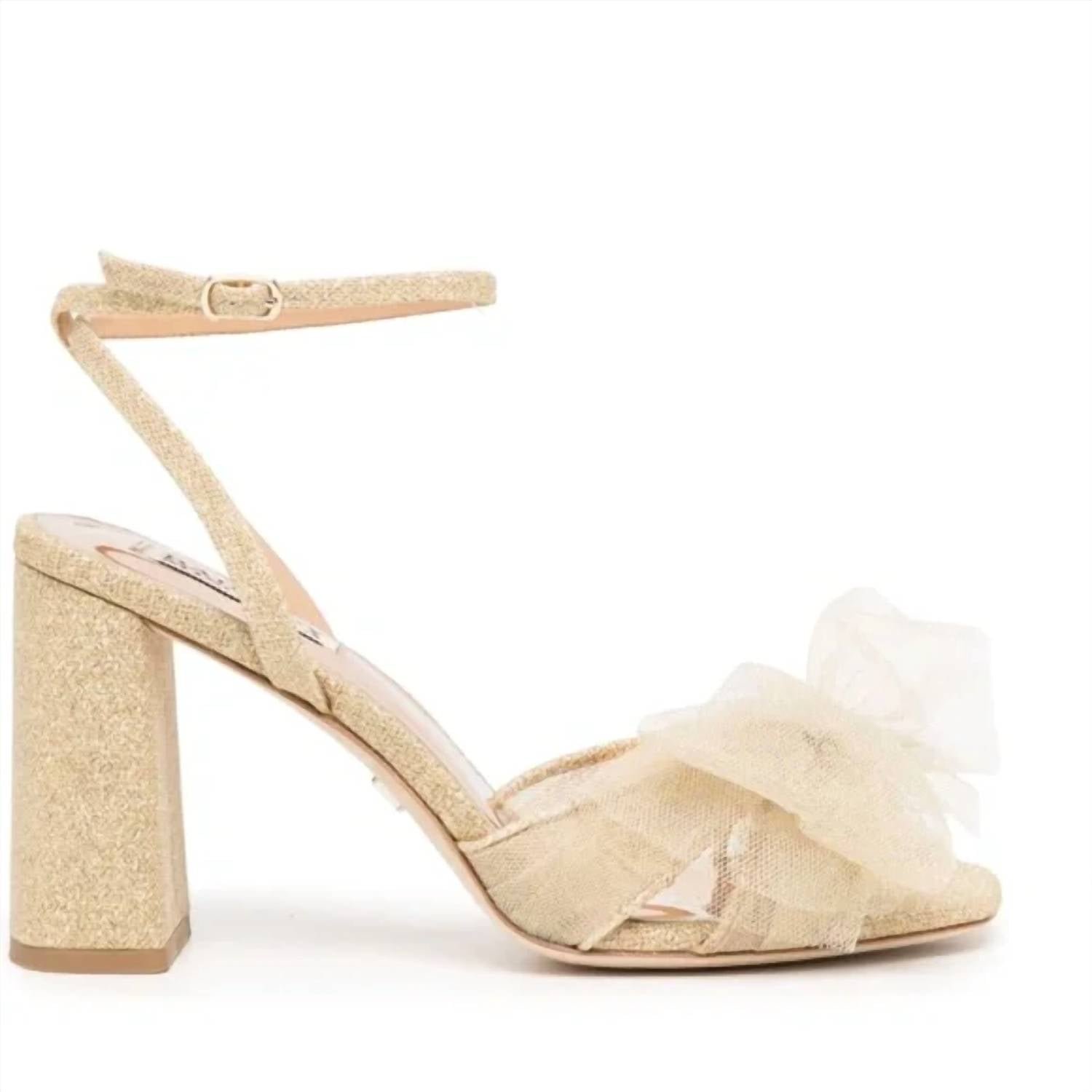 Badgley Mischka - Tess Tulle Bow Sandals