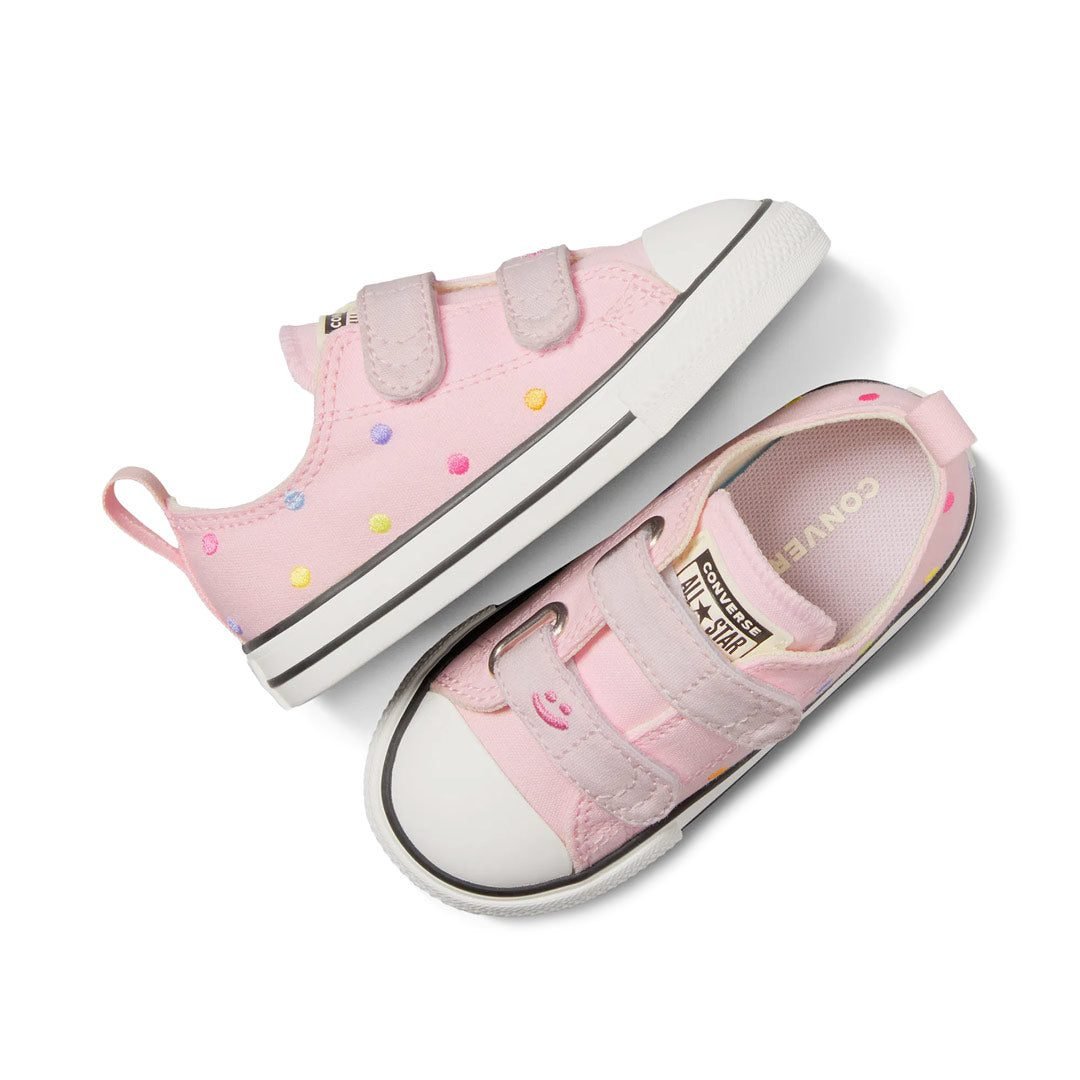 Converse - Kids' (Infant) Chuck Taylor All Star 2V Polka Dots Low Top Shoes (A10715C) - Image 3