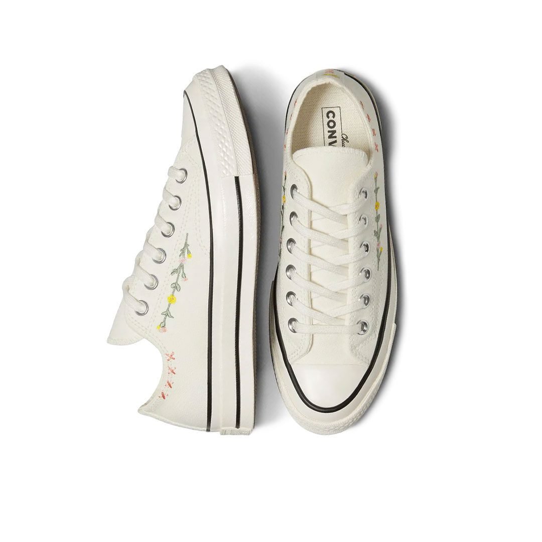 Converse - Unisex Chuck 70 Embroidered Flowers Low Top Shoes (A15084C) - Image 4